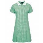 Summer Dress – Gingham design, Green/White