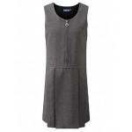 Pinafore Dress - Grey, Zip Style