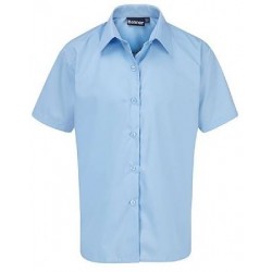 Girls School Shirts - Pale Blue - Short Sleeve