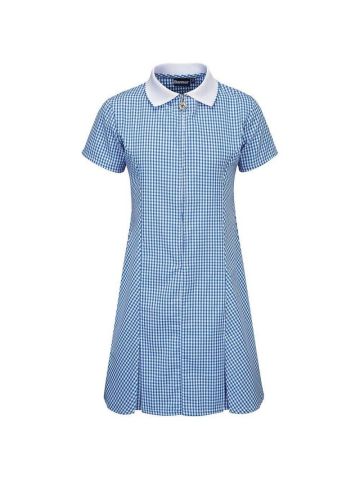 Summer Dress - Gingham design, Royal Blue/White 