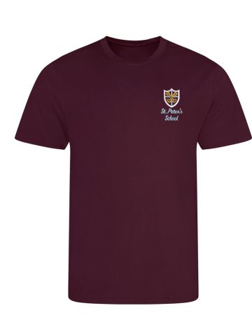 St Peters - PE shirt with embroidered logo