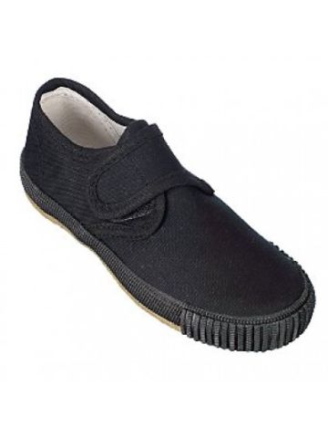 Velcro Black Plimsoles