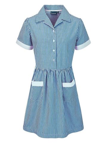 Blue/White Striped Summer Dress